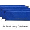 Radak Heavy Duty Court Surrounds / Barriers, Sold as Box of 5