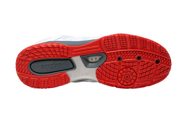 Andro Shuffle Step 2, Table Tennis Shoes - White/Red - Image 4