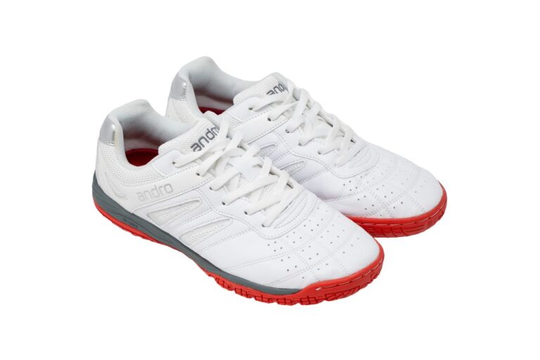 Andro Shuffle Step 2, Table Tennis Shoes - White/Red - Image 3