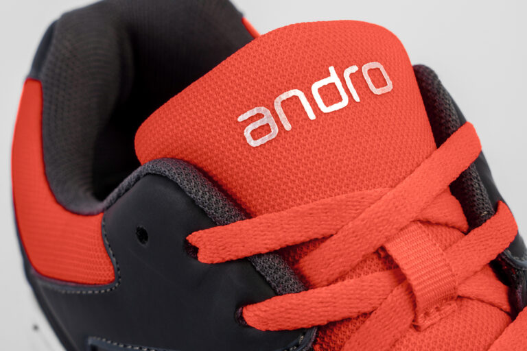 Andro Cross Step 2, Table Tennis Shoes - Black/Neon Red - Image 3