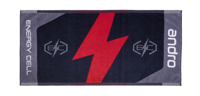 andro Towel Energy Cell, Black/Red 50cm x 100cm