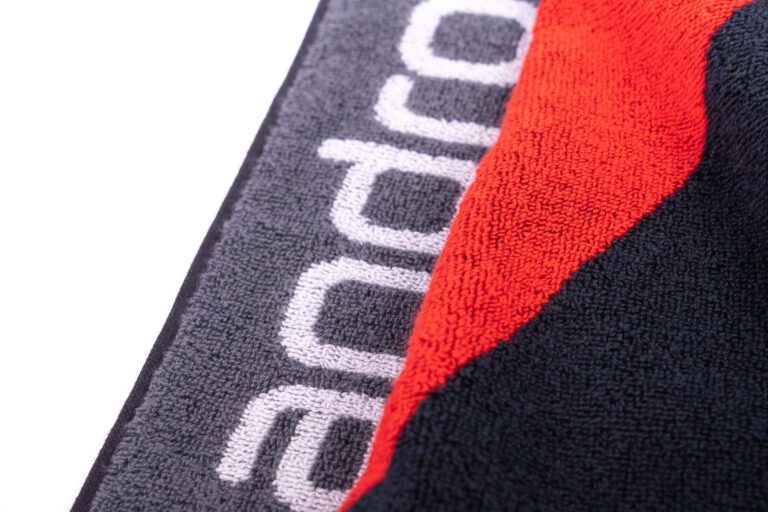 andro Towel Energy Cell, Black/Red 50cm x 100cm - Image 2