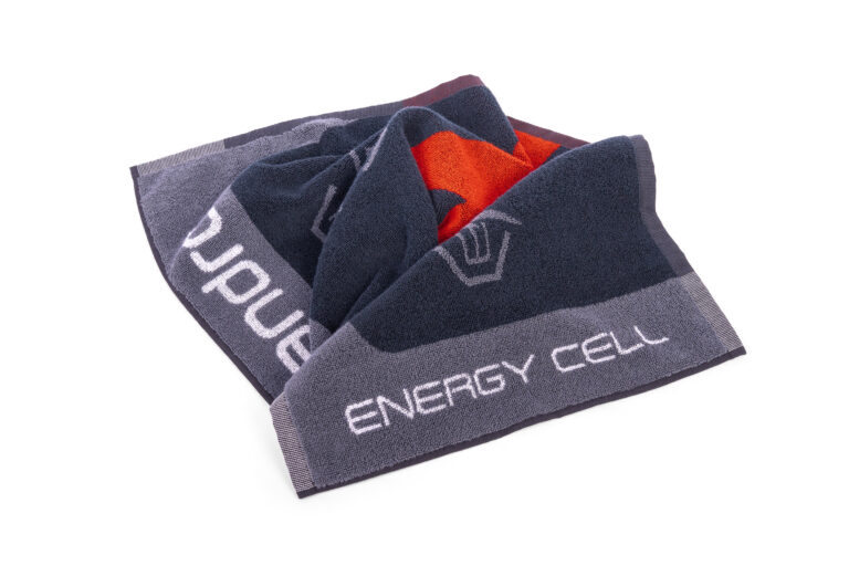 andro Towel Energy Cell, Black/Red 50cm x 100cm - Image 3