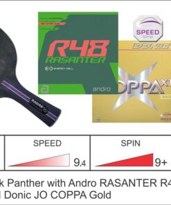 RADAK Black Panther Plus Andro Rasanter R48 and Donic Coppa Gold