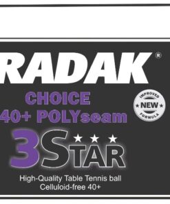 Radak CHOICE Polyseam 3 star 40+ Plastic Balls, ABS, Box of 72 - White or Orange