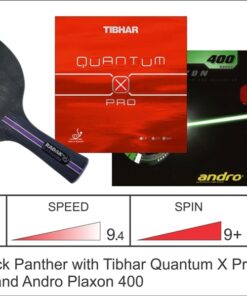 RADAK Black Panther Plus Tibhar Quantum X Pro and Andro Plaxon 400